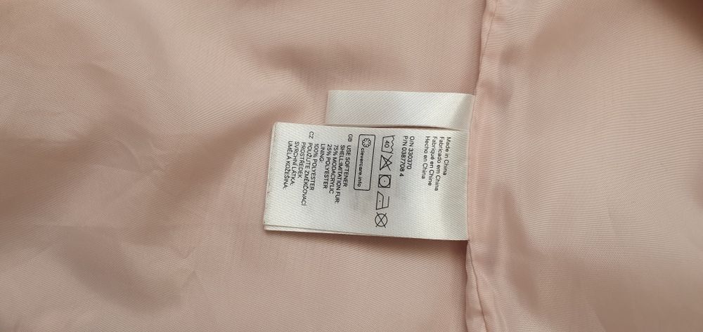 Kamizelka futerkowa H&M pudrowy róż