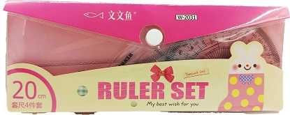 Zestaw kreślarski - geometryczny - linijka 20cm