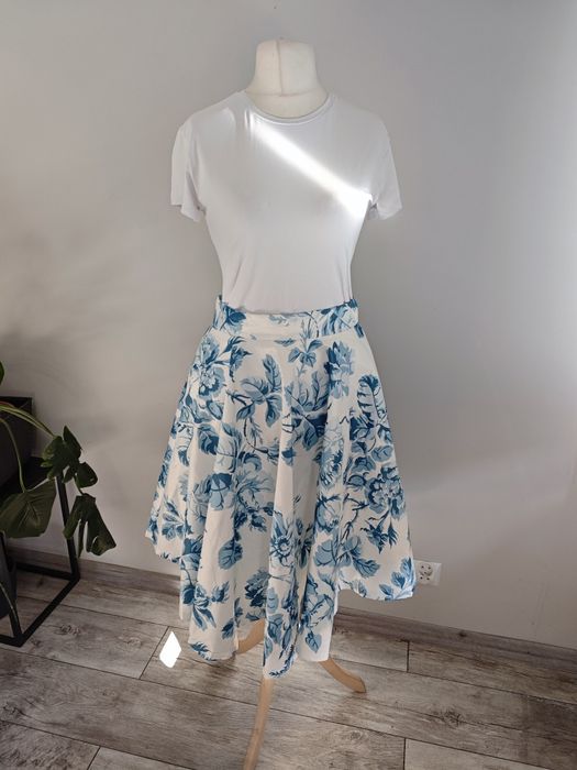 Biała koszulka h&m L Basic top gładki