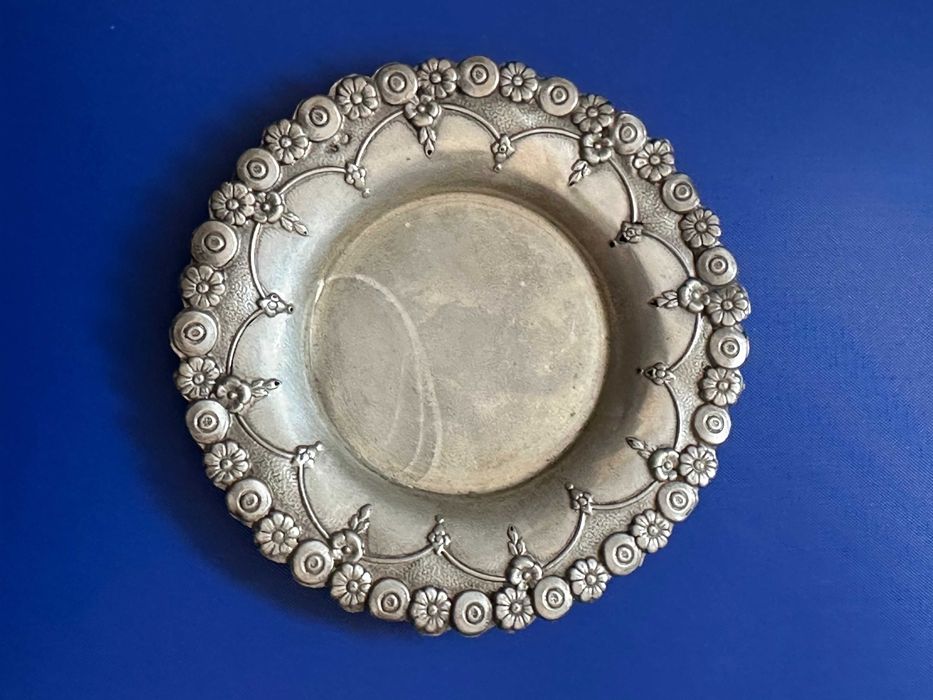 Salva/Bilheteira antiga em prata