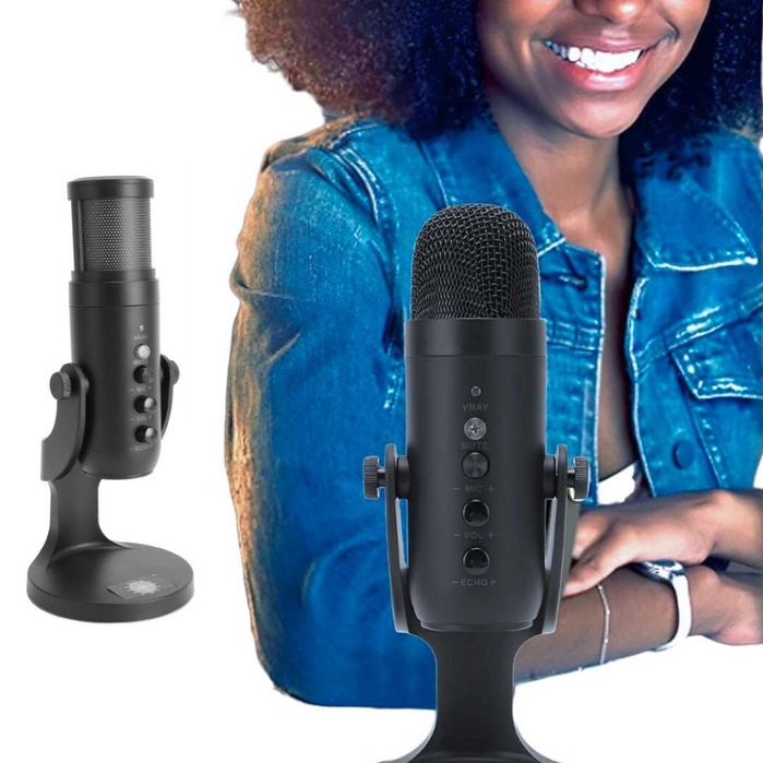 Microfone Novos e Profissionais com Suporte