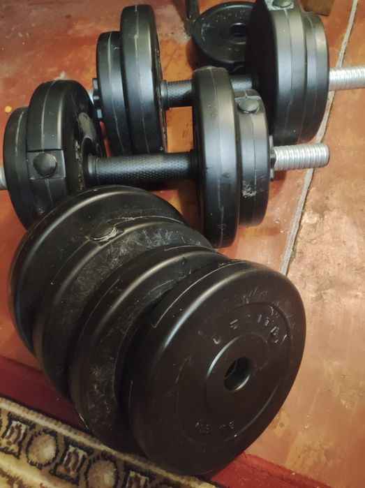 Гантели с блинами общий вес 27 кг