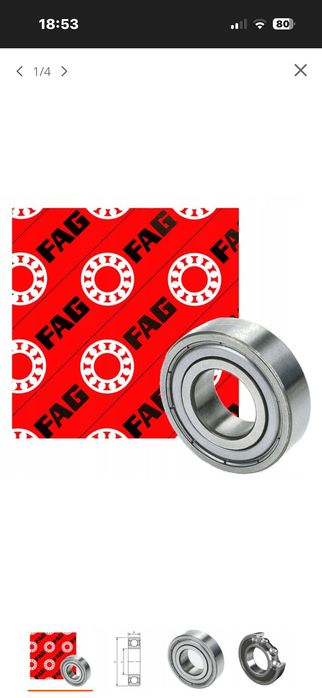 NOWE 2 łożyska fag 6304-c-2z