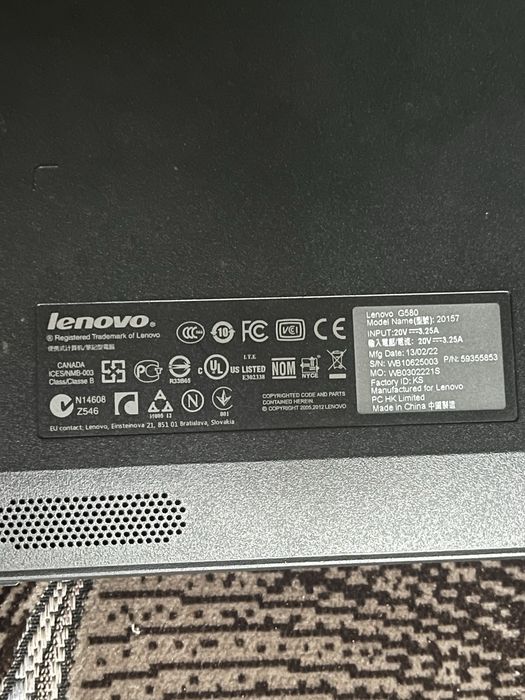 Ноутбук Lenovo  G580