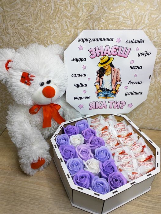 Подарункові бокси Букети з мильних квітів