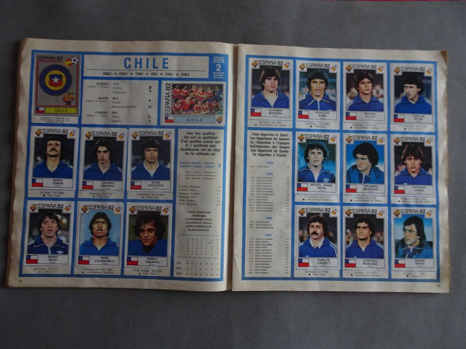 Caderneta de cromos futebol Mundial de Espanha 1982 Panini World Cup
