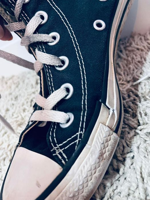 Czarne trampki Converse wysokie wiązane 39