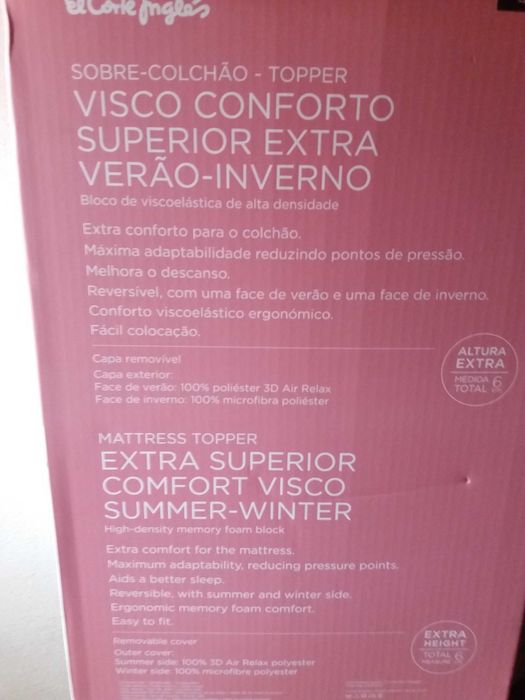 Sobrecolchão novo ainda com garantia