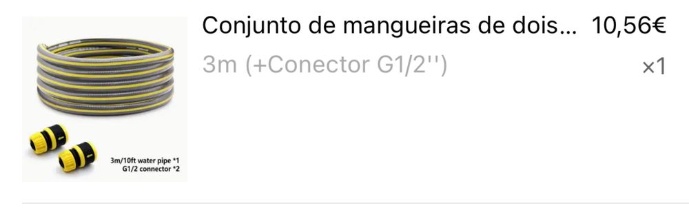 Mangueira NOVA 3 metros 1/2”