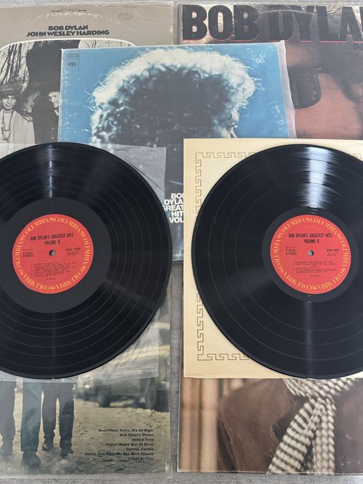 Coleção de discos de vinil do Bob Dylan