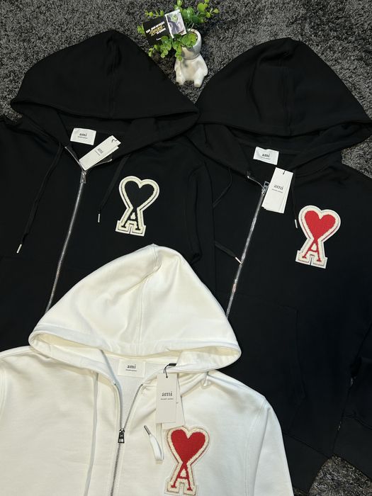 Худи Амі / Зіп худі Ami paris / светер Ami / Худі з сердечком