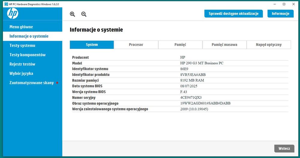 komputer HP 290 G3 Microtower PC