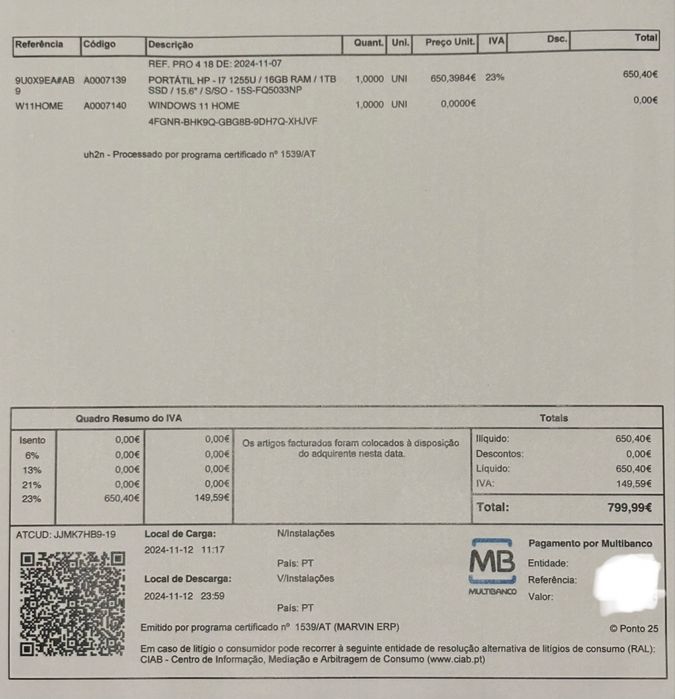 Portatil HP 17 SSD 1T 16GB RAM NOVO