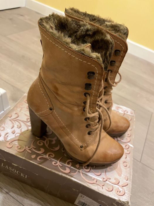 Lasocki Botki camel roz 37