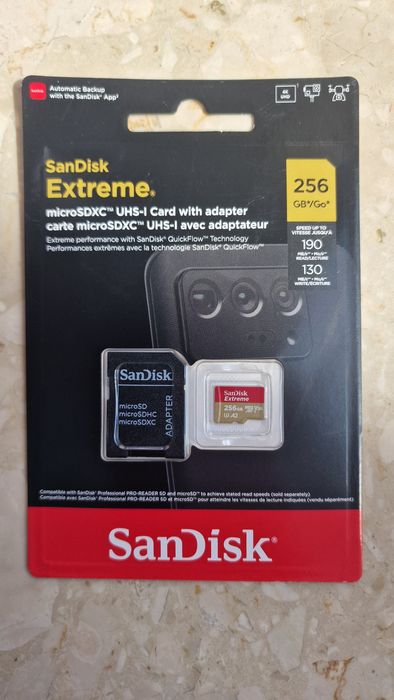 Sandisk Extreme 256 GB microSDXC V30 ORYGINALNA KARTA PAMIĘCI!!