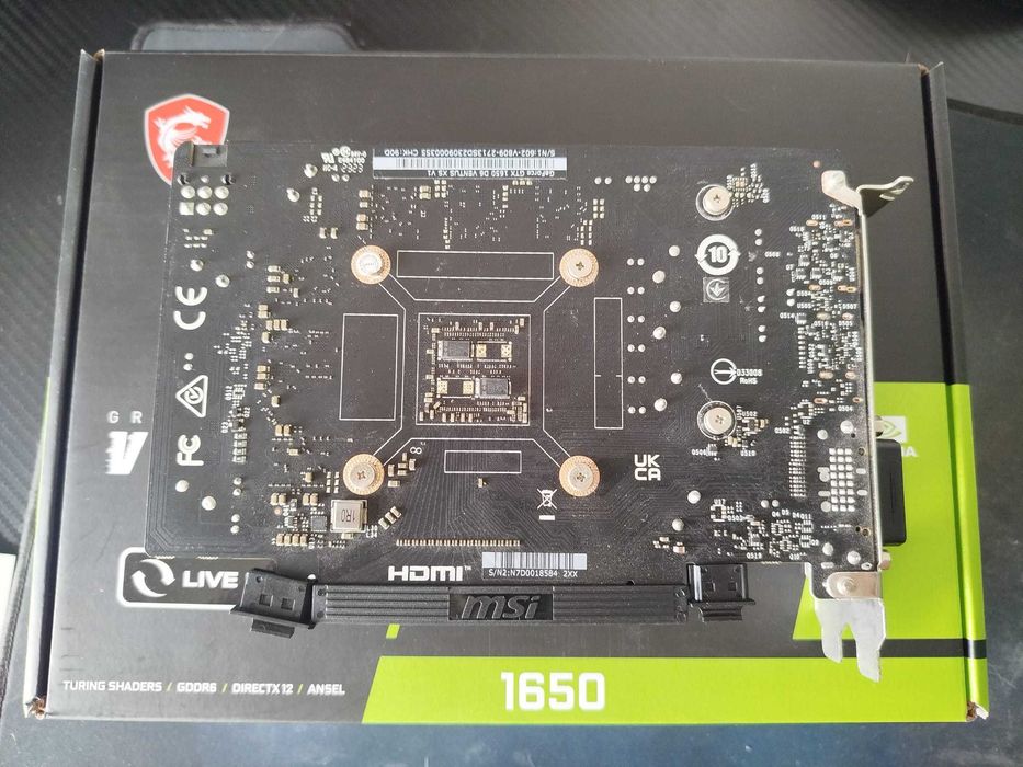 Placa Gráfica - GEFORCE GTX 1650 VENTUS XS 4GB GDDR6