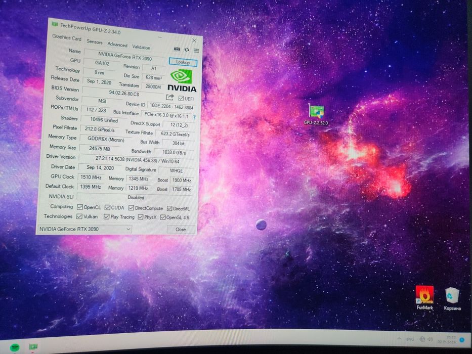 Відеокарта Rtx 3090 msi 24 gb під ремонт