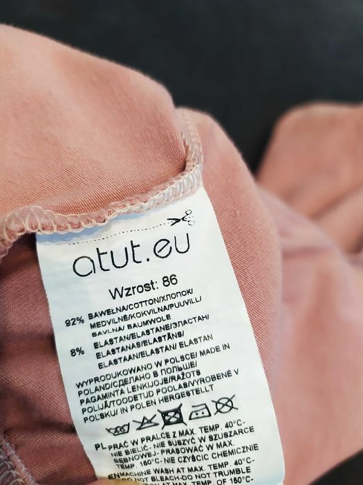 Spodnie dresowe Atut 86 różowe dziewczynka jak nowe
