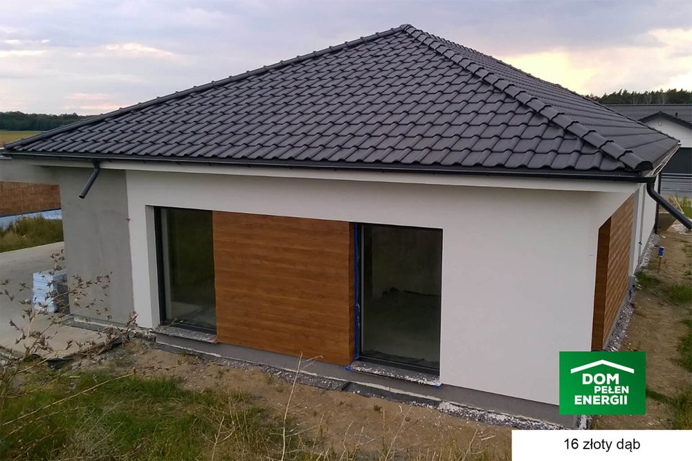 Deska Ścienna Na Elewację Złoty Dąb Imitacja Drewna Dekor 3D Próbka