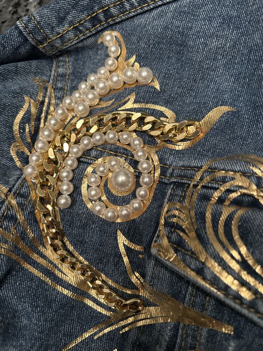 Kurtka jeans Gil Santucci-ozdoby koraliki r.L