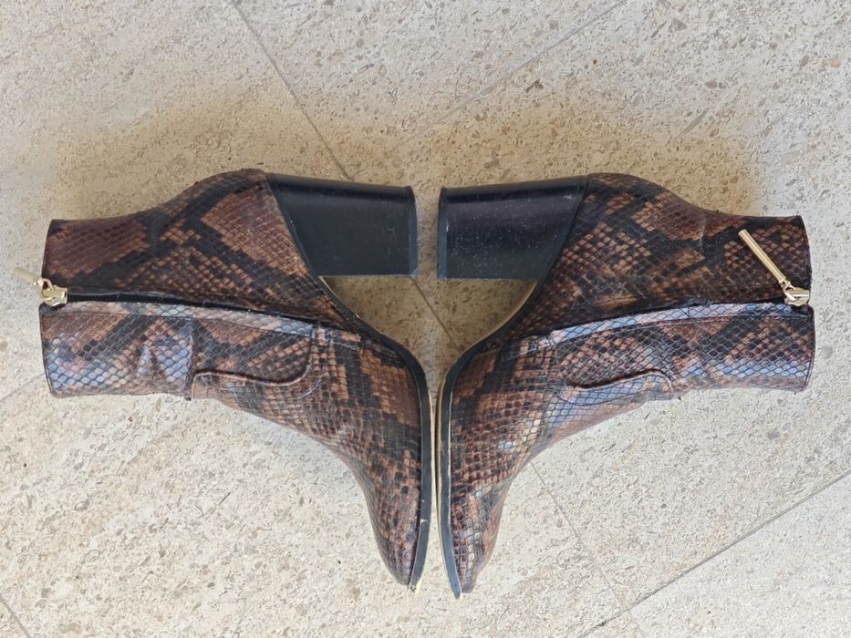 Botins Zara Cobra Salto Alto Tam 36