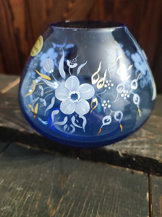 Niebieski wazon świecznik HOHAZB