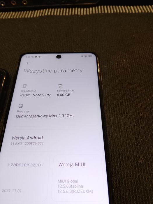 Xiaomi redmi note 9 pro 6gb/128 gb stan jak nowy komplet