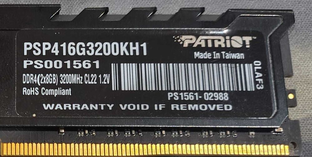Оперативна пам'ять для ПК PATRIOT 16 GB (2x8GB) DDR4 3200 MHz Signature Line Premium