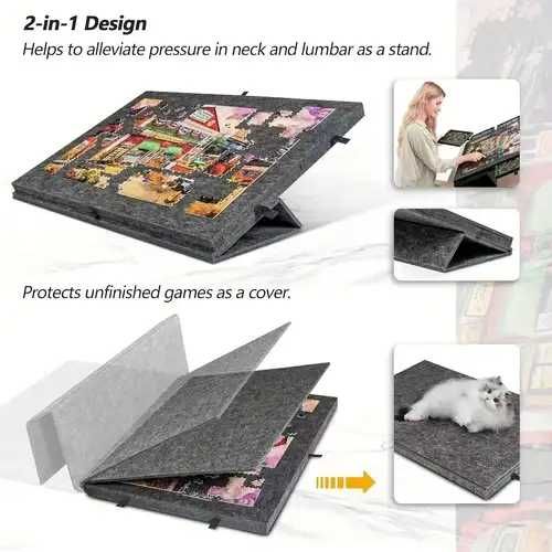 Organizador de puzzle com gavetas para peças