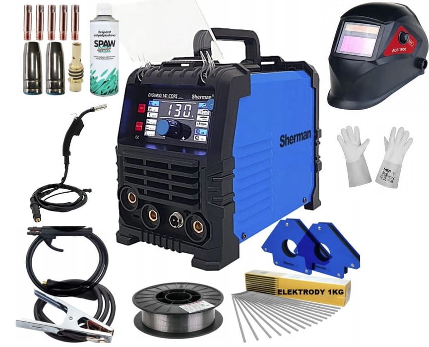Sherman Digimig 141 Core Migomat bezgazowy 3w1- gotowy zestaw do spaw