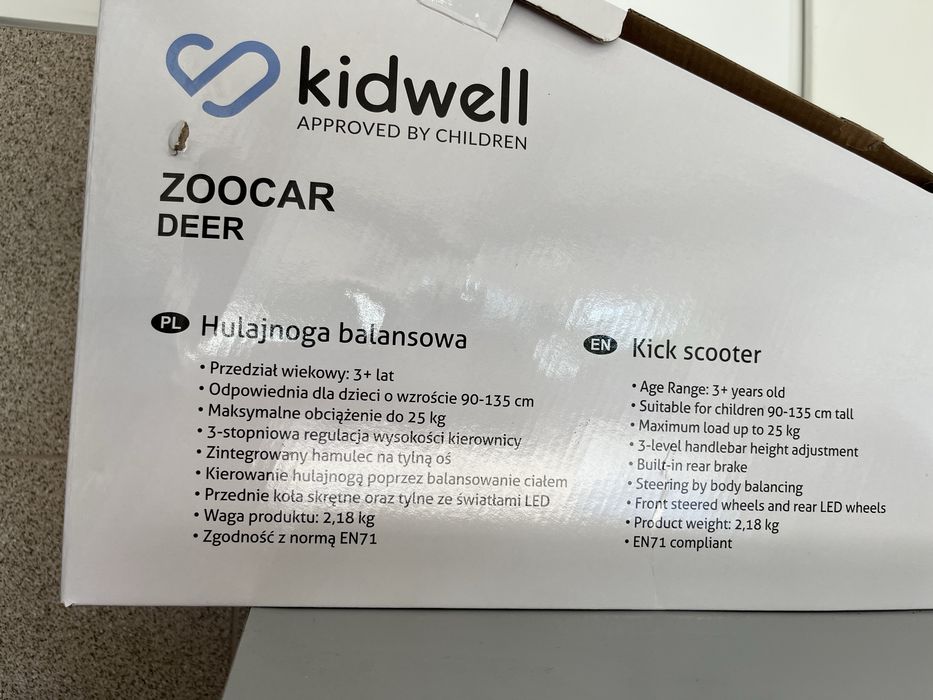 Hulajnoga kidwell świecą koła