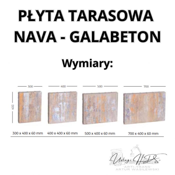Kostka brukowa ARTA/ Płyta Tarasowa NAVA