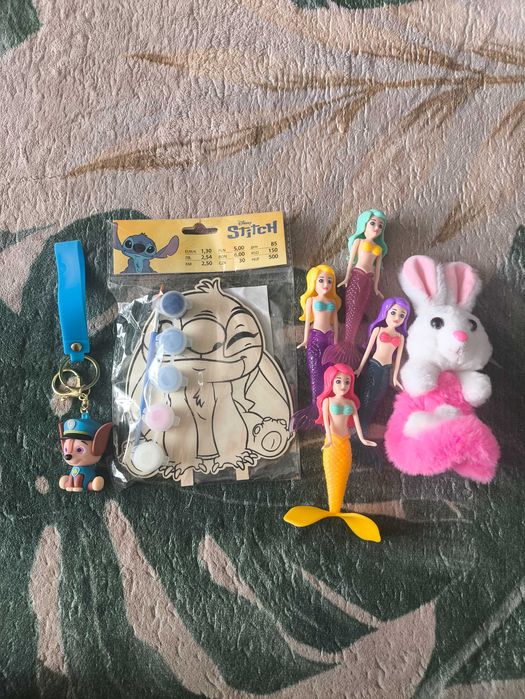 Syrenki, gumka, Stich do malowania, brelok