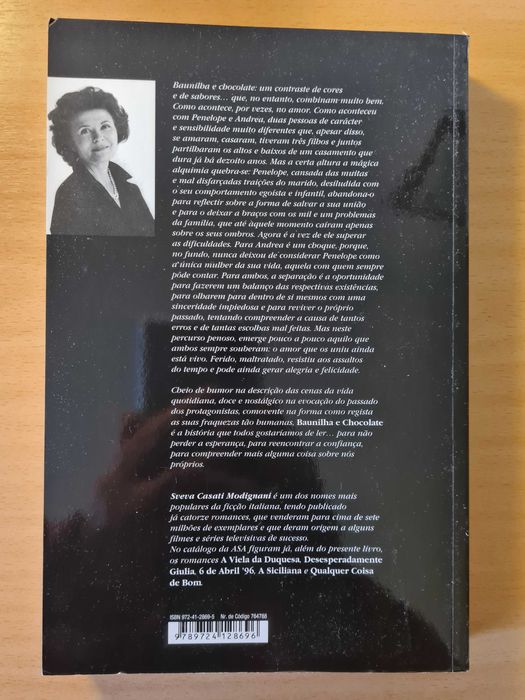 Livro "Baunilha e Chocolate" de Sveva Casati Modignani