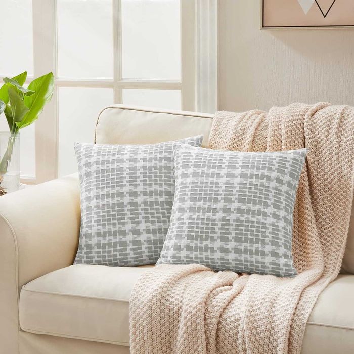 Zestaw 2 poszewek na poduszki z ukrytym zamkiem błyskawicznym 45x45 cm