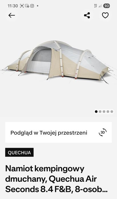 Namiot quechua air 8.4