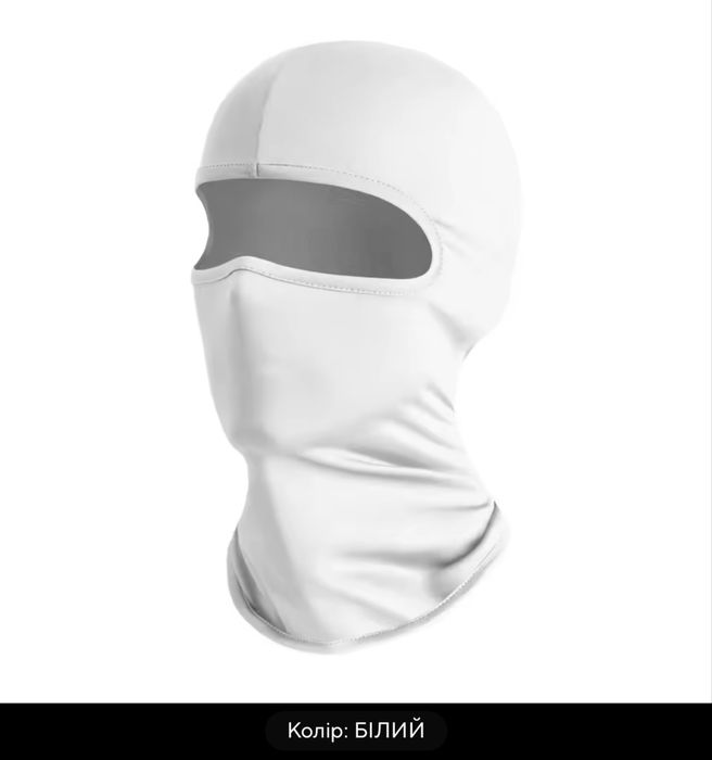 Балаклава підшоломник маска мото баф тонка чорна черного цвета