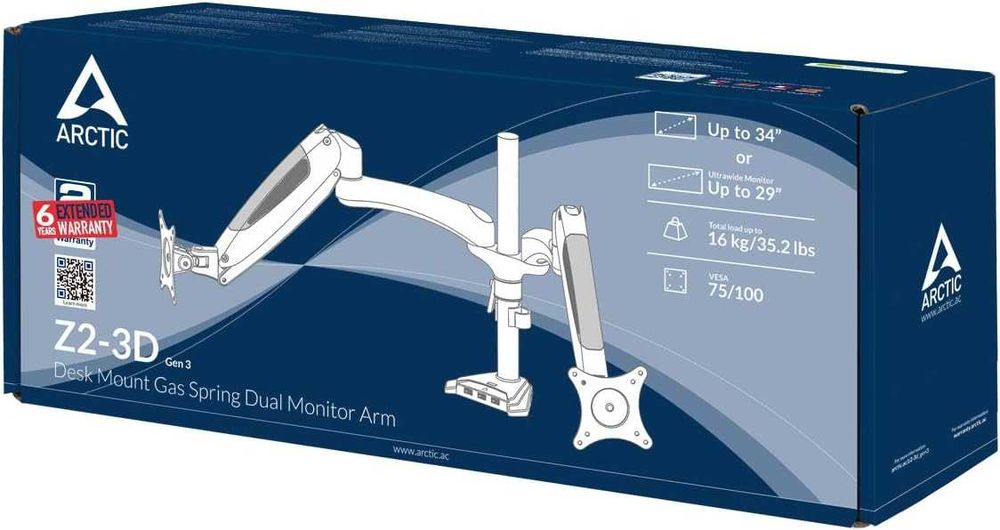 Suporte para Monitores (LED) ARCTIC Z2-3D Gen 3 | Preto