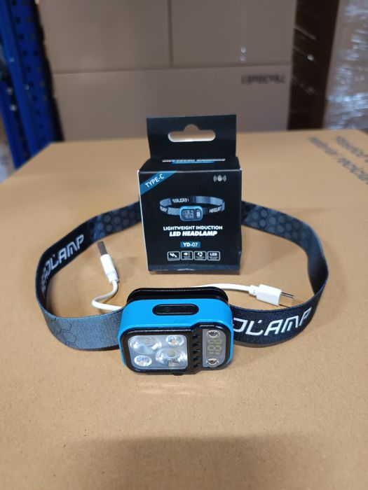 Lanterna de cabeça Recarregável  c/ Sensor