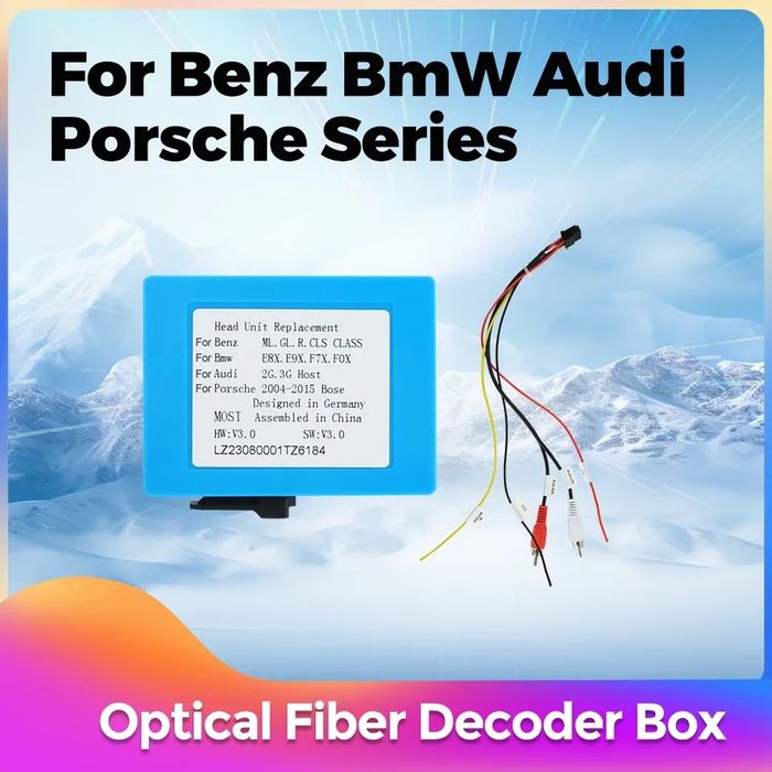 Descodificador Fibra Óptica rádio MERCEDES PORCHE AUDI BMW novo