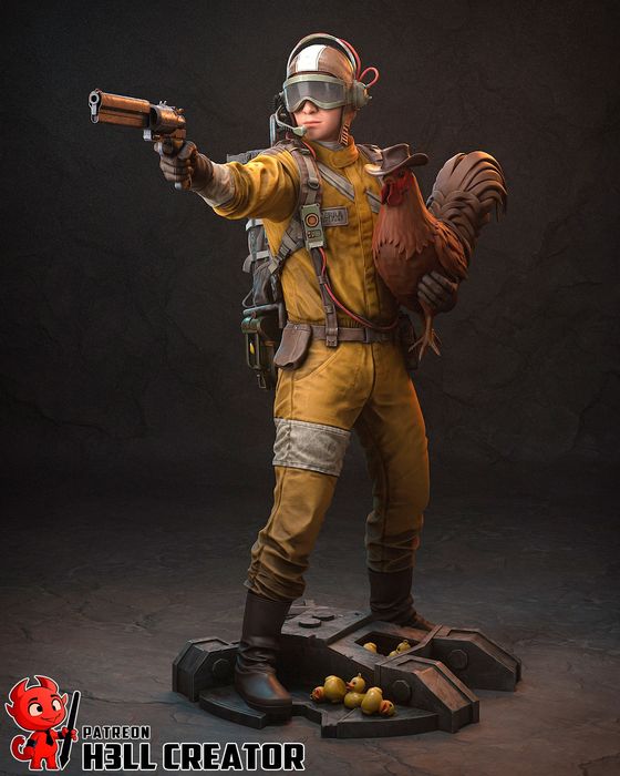 Figurka ARC Raider od h3ll creator - druk 3d z żywicy