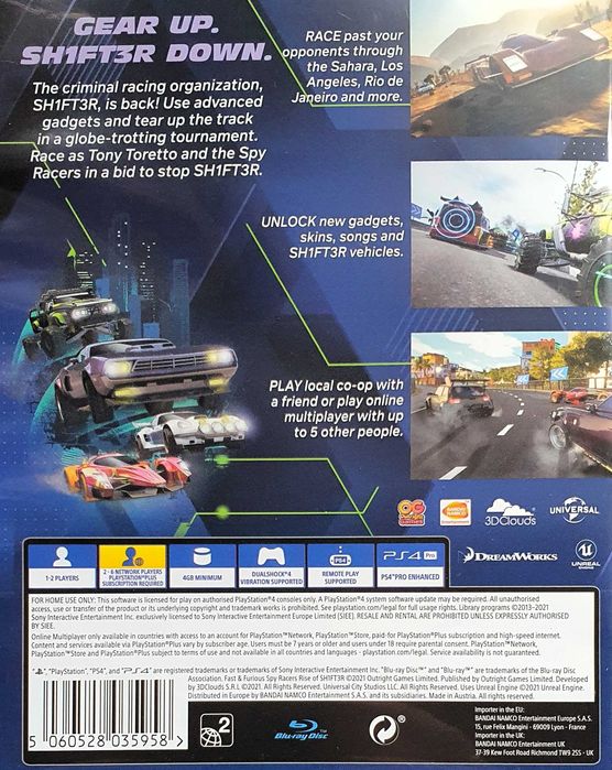 FAST & FURIOUS SPY RACERS Narodziny Shiftera PL Playstation 4 PS4 PS5