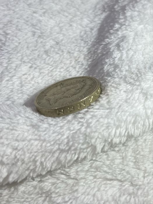 moeda one pound 1992 rara impressao