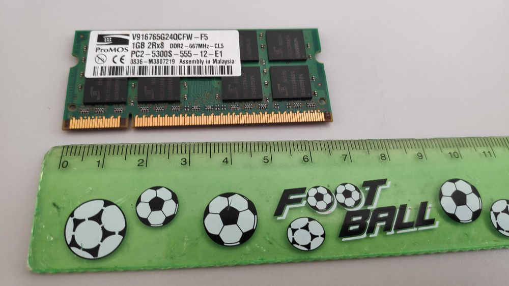 Memória Ram SO-DIMM PROMOS 1GB DDR2 PC2-5300S-555-12-E1 V916765G24QCFW