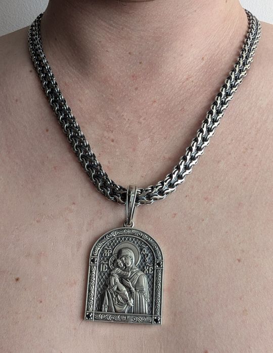 Срібна ладанка 40грам кулон серебряная срібло серебро Богородиця ікона