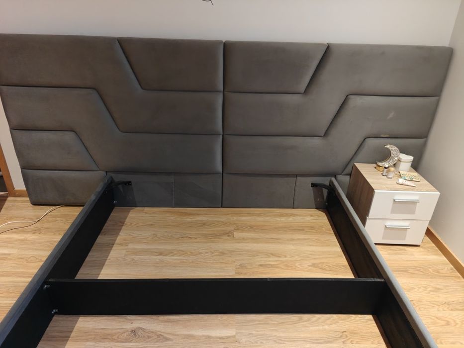 Cama em tecido de casal