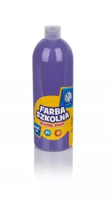 Farba szkolna 1000 ml, fioletowa. Astra