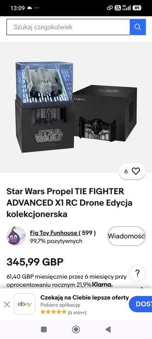 Star Wars tie fighter X1 PROPEL
