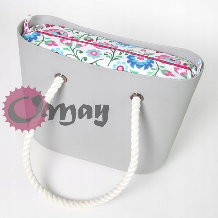 organizer OBAG STANDARD welur folk kwiaty róż sangria wkład OMAY