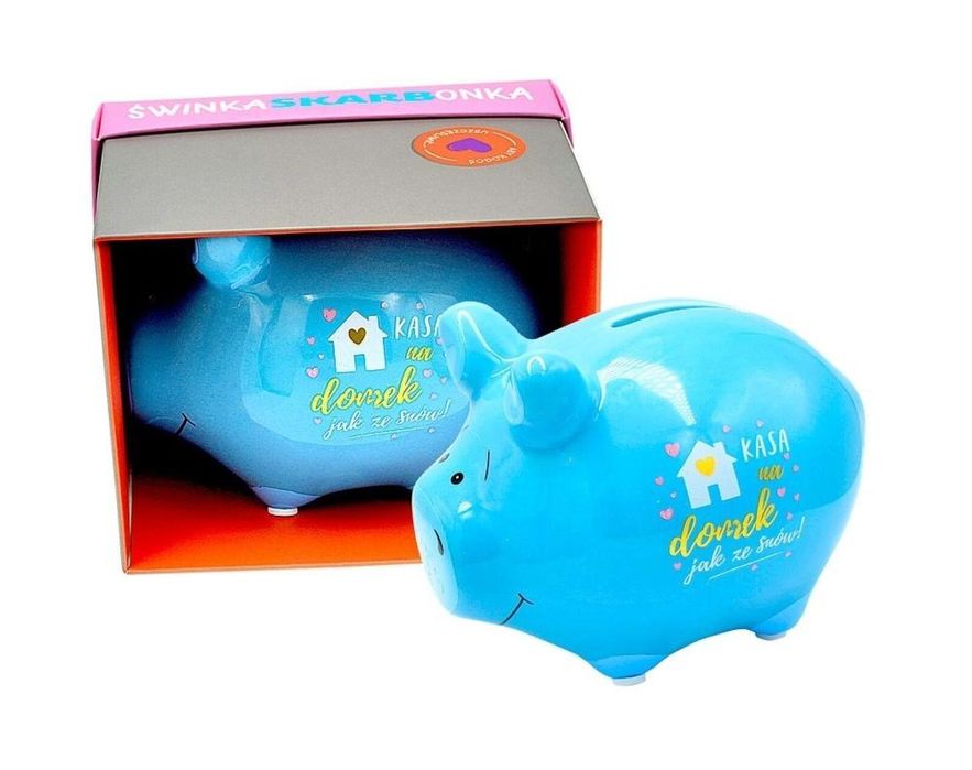 Skarbonka mała świnka Kasa na domek jak ze snów oprawa: karton
